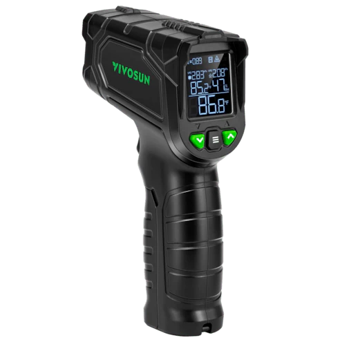 Vivosun VPD Thermometer, Handheld Environmental Monitor, Precision Infrared Laser Thermometer Gun with Adjustable Emissivity, Leaf VPD and Temperature Monitoring for Plants, Grow Tents, HVAC